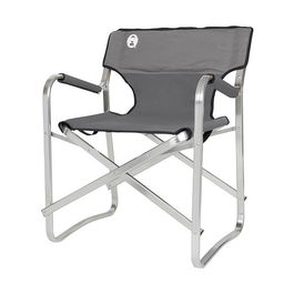 Coleman 2000038337 Aluminium Deck Chair - Silla de Camping Plegable, Aluminio/Negro, Capacidad 113 kg