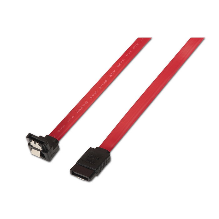 AISENS - CABLE SATA III DATOS 6G DATOS ACODADO CON ANCLAJES, ROJO, 0.5M AISENS - CABLE SATA III DATOS 6G DATOS ACODADO CON ANCLAJES, ROJO, 0.5M