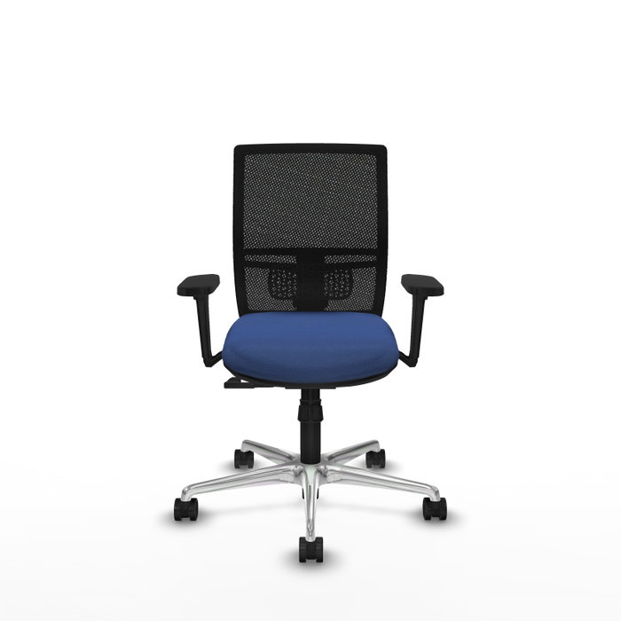 PIQUERAS Y CRESPO Silla de oficina Yunquera con mecanismo Sincro, Azul marino y Negro