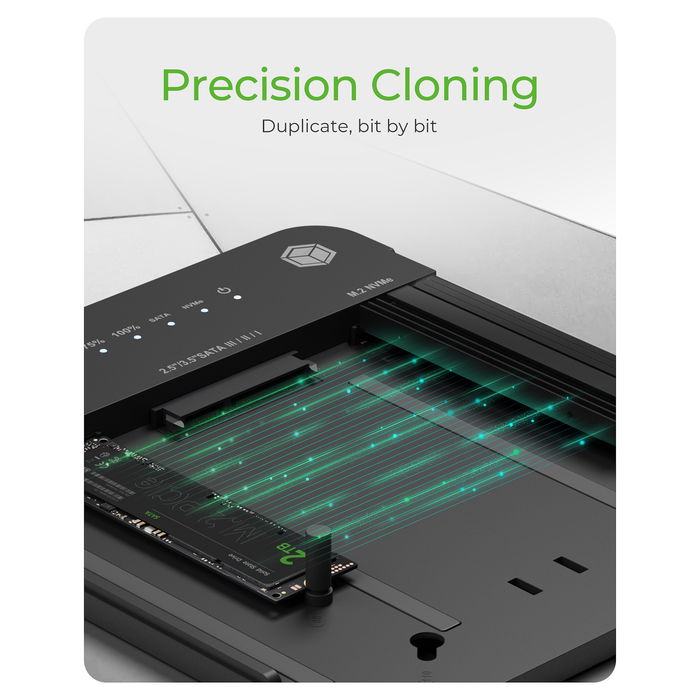 ICY BOX IB-2915MSCL-C31 Docking Station 2.5 & M.2 NVMe SATA USB 3.2 Gen 2 Type-C Negro