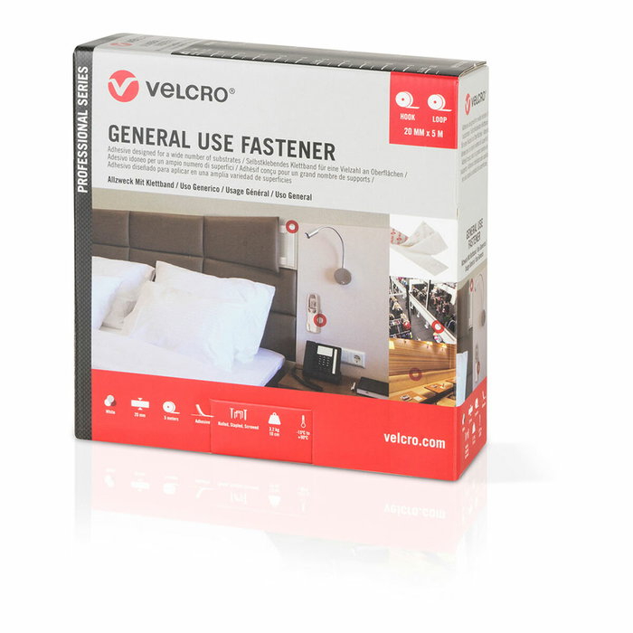 Velcro® Cinta de gancho y bucle adhesiva negra 50 mm x 5 m Velcro® Cinta de gancho y bucle adhesiva negra 50 mm x 5 m