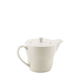 Summa Valet Tetera de Vitro Porcelana Marfil - 40 cl, 15 cm de largo, 9 cm de ancho, 8 cm de alto
