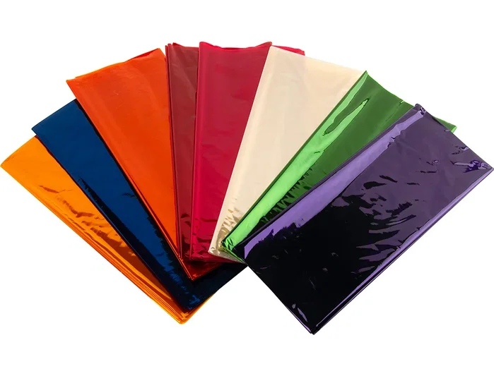 Liderpapel Papel celofán 50x70 cm, expositor de 56 bolsas, 8 colores surtidos Liderpapel Papel celofán 50x70 cm, expositor de 56 bolsas, 8 colores surtidos