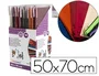 Liderpapel Papel celofán 50x70 cm, expositor de 56 bolsas, 8 colores surtidos