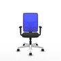 PIQUERAS Y CRESPO Silla de oficina Motilla con mecanismo Sincro, Negro y Azul