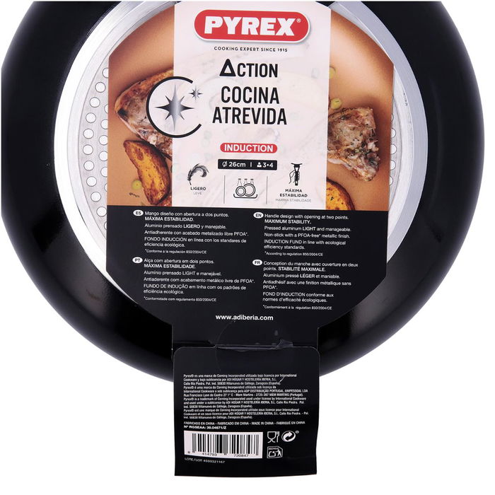 Sartén Aluminio Prensado Action Pyrex® 26 cm