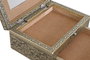 DKD Home Decor Joyero Estilo Indio Champan y Blanco 12.5 x 8.5 x 17.5 cm