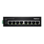 TRENDnet Switch Industrial TI-E80, 8 Puertos Fast Ethernet (10/100) No Administrado, Montaje en Carril DIN, IP30, Full Duplex, 1.6 Gbit/s, para Entornos Robustos