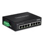 TRENDnet Switch Industrial TI-E80, 8 Puertos Fast Ethernet (10/100) No Administrado, Montaje en Carril DIN, IP30, Full Duplex, 1.6 Gbit/s, para Entornos Robustos