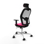PIQUERAS Y CRESPO Silla de oficina Jorquera Rosa y Blanca