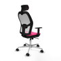 PIQUERAS Y CRESPO Silla de oficina Jorquera Rosa y Blanca