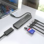 Aisens USB-C Dock 7 en 1 ASUC-7P026-GR con HDMI 4K y PD 100W, Gris