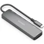 Aisens ASUC-7P026-GR Dock USB-C 7 en 1 con HDMI 4K, 2xUSB-A, USB-C PD 100W, Lector Tarjetas SD/MicroSD, Gris