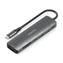 Aisens USB-C Dock 7 en 1 ASUC-7P026-GR con HDMI 4K y PD 100W, Gris