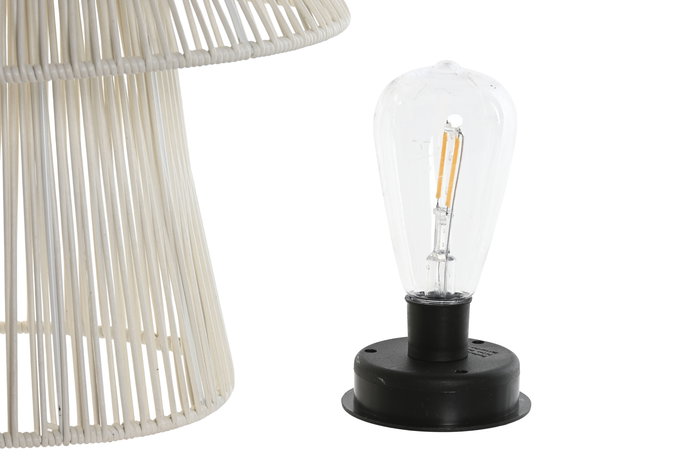 DKD Home Decor Lámpara Solar Seta Ratan Sintético Marron Blanco 31 x 30 x 31 cm (2 Unidades) DKD Home Decor Lámpara Solar Seta Ratan Sintético Marron Blanco 31 x 30 x 31 cm (2 Unidades)