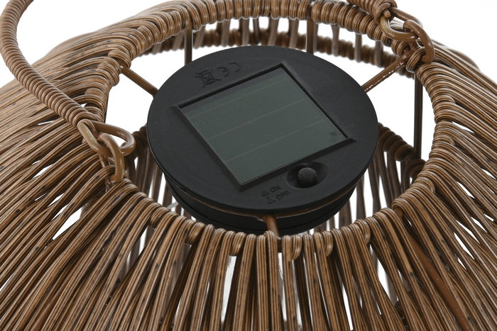 DKD Home Decor Lámpara Solar Seta Ratan Sintético Marron Blanco 31 x 30 x 31 cm (2 Unidades) DKD Home Decor Lámpara Solar Seta Ratan Sintético Marron Blanco 31 x 30 x 31 cm (2 Unidades)