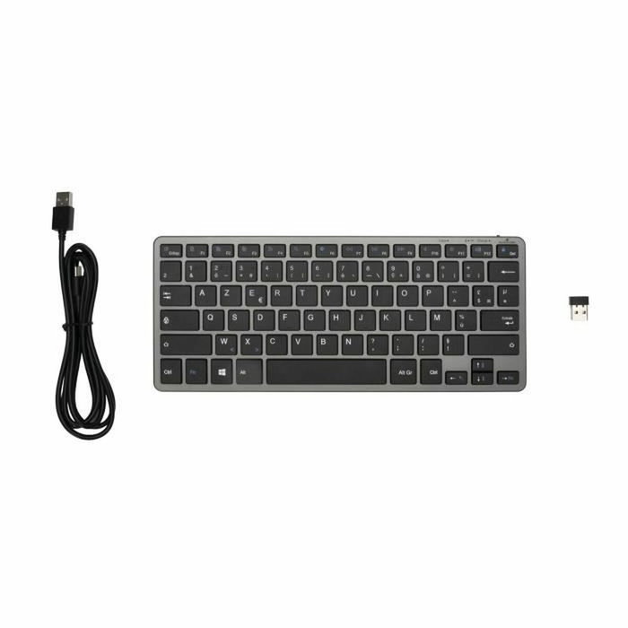 Bluestork Teclado TKL Bluetooth + PC 2.4Ghz Gris y Negro M30