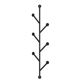 Hanah Home Gancho de Pared Metal Negro Moderno Industrial Multifuncional 94cm