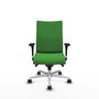 PIQUERAS Y CRESPO Silla Albacete Confidente Verde con Mecanismo Sincro y Base de Aluminio
