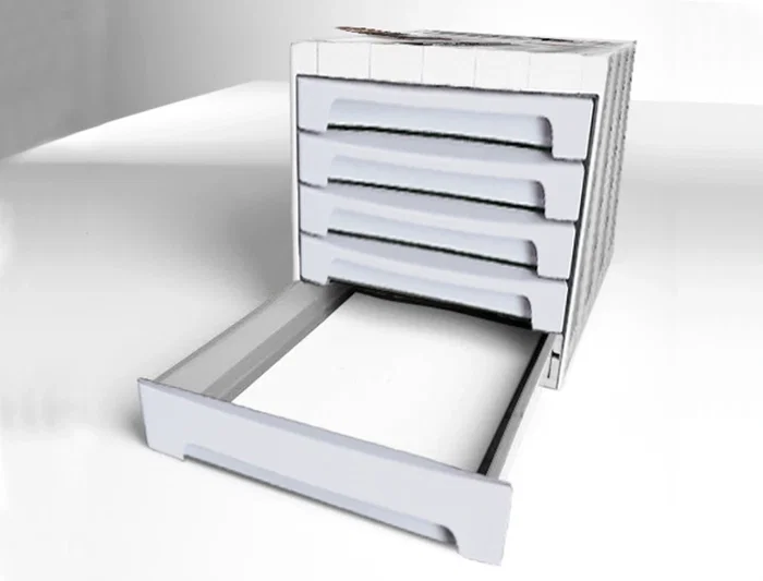 Archivo 2000 Fichero Cajones Sobremesa 305x370x215 mm Organizador 5 Cajones Gris Opaco