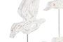 DKD Home Decor Figura de Pájaros en Mango y Hierro Blanco