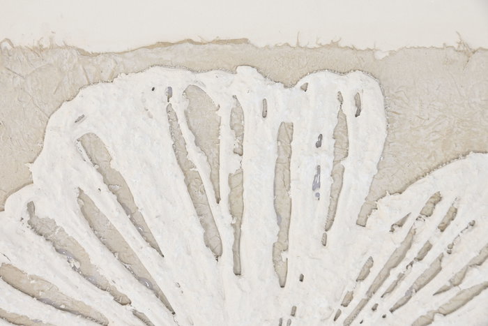 DKD Home Decor Cuadro Hoja Blanco Beige Lienzo PS 62.5 x 3.5 x 62.5 cm (2 Unidades)