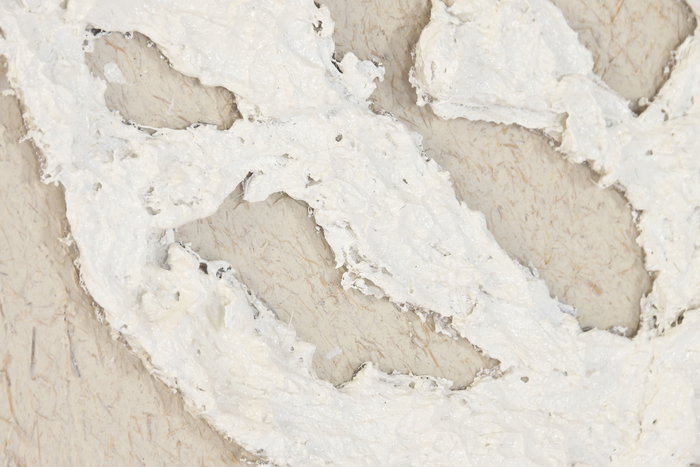 DKD Home Decor Cuadro Hoja Blanco Beige Lienzo PS 62.5 x 3.5 x 62.5 cm (2 Unidades)