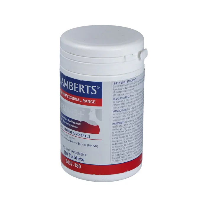 LAMBERTS Fema 45+ 180 Comprimidos para Mujeres en la Menopausia, 28 Nutrientes con Antioxidantes