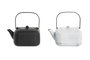 DKD Home Decor Tetera Oriental Hierro Colado Inox Negro Blanco 1.2l (2 Unidades) 13.5 x 17 x 18 cm