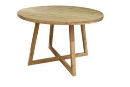 DKD Home Decor Mesa Redonda de Comedor Acacia 115x115x76