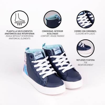 Deportiva Suela Pvc Bota Frozen Azul 25