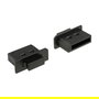 DeLOCK 64025 Tapa Protectora para Conector Displayport con Asa, Pack de 10 Unidades, Negro