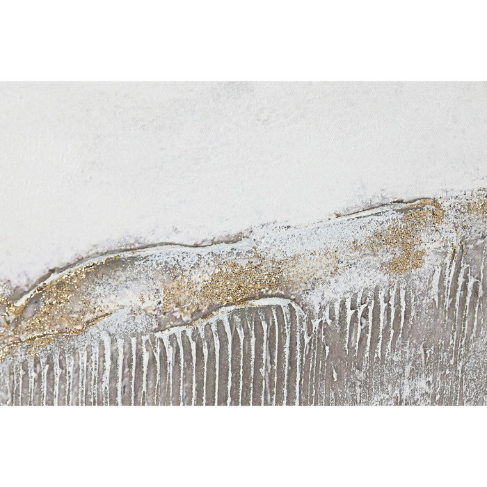 DKD Home Decor Cuadro Abstracto de Madera y Lienzo, Pack de 2 piezas, 122,6x122,6 cm