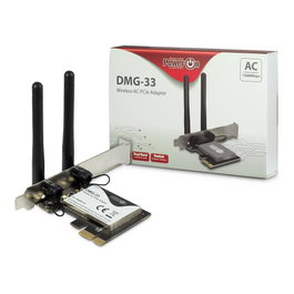 Inter-Tech Adaptador Wi-Fi 5 PCIe DMG-33 1300Mbps 3dBi Antena