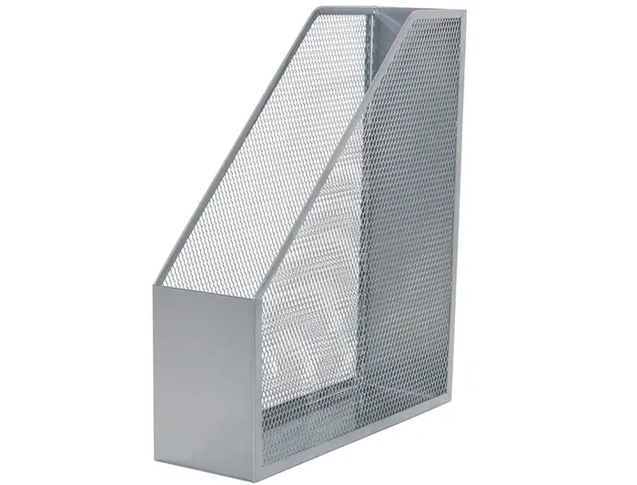 Q-connect Revistero Metálico Rejilla GXA29 Gris 87x295x250 mm