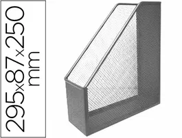 Q-connect Revistero Metálico Rejilla GXA29 Gris 87x295x250 mm