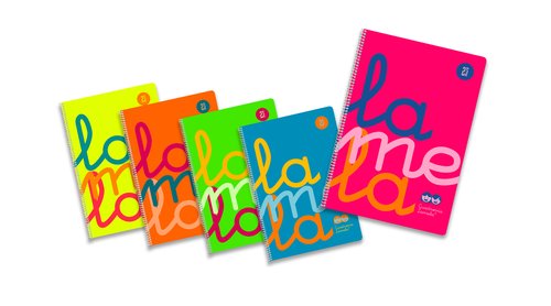 Lamela Bloc Tapa Polipropileno 4º 80H Cuadrovia 2,5 Mm Colores Surtidos (5) (Set de 5) Lamela Bloc Tapa Polipropileno 4º 80H Cuadrovia 2,5 Mm Colores Surtidos (5) (Set de 5)