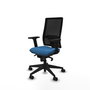 PIQUERAS Y CRESPO Silla de oficina Horna con mecanismo Sincro, Azul claro y Negro