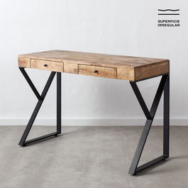 Escritorio Marrón-Negro Madera-Metal 120 X 50 X 77 cm