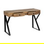 Escritorio Marrón-Negro Madera-Metal 120 X 50 X 77 cm