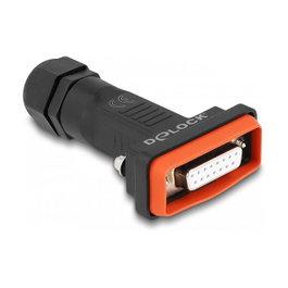 DeLOCK Conector D-Sub de 15 pines hembra con carcasa IP67