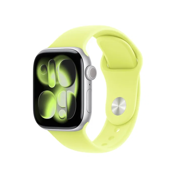 Apple MFGD4ZM/A Correa para Apple Watch - Grupo de Rock, Fluoroelastómero, Amarillo, Talla M/L, Compatible con Series Hermès, 38mm/40mm/41mm/42mm