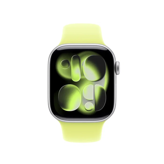 Apple MFGD4ZM/A Correa para Apple Watch - Grupo de Rock, Fluoroelastómero, Amarillo, Talla M/L, Compatible con Series Hermès, 38mm/40mm/41mm/42mm