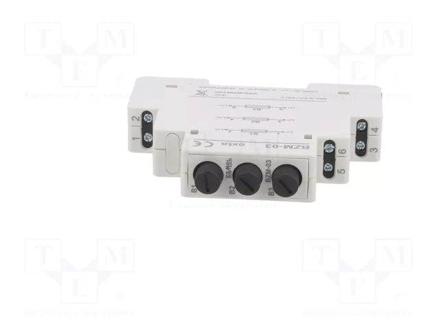 ZAMEL BZM-03 Módulo de Protección de 3 Polos 6,3A ZAMEL BZM-03 Módulo de Protección de 3 Polos 6,3A