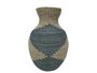 DKD Home Decor Jarrón Seagrass Natural y Azul 31x31x50 cm