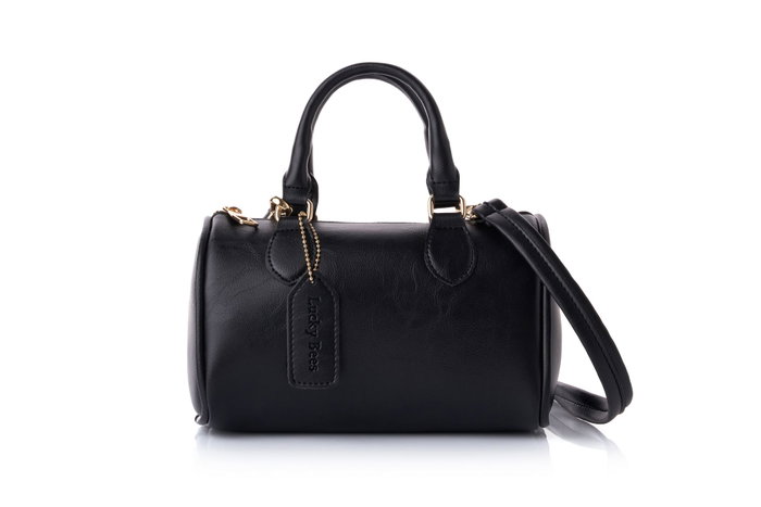 Lucky Bees Bolso de mano Joan - Negro, Cuero de Polivinilo, 21x13x13 cm Lucky Bees Bolso de mano Joan - Negro, Cuero de Polivinilo, 21x13x13 cm