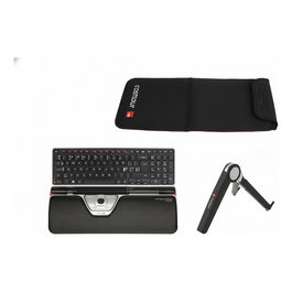 Contour Design RollerMouse Red Plus Travel Kit Inalámbrico Completo 100% Negro con Ratón