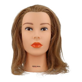 Sinelco 0030211 Cabeza de Maniquí Isaline 40cm Cabello Humano
