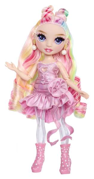 MGA Muñeca Rainbow High Bella Color Rosa 22 cm Slime Transparente y Brillo