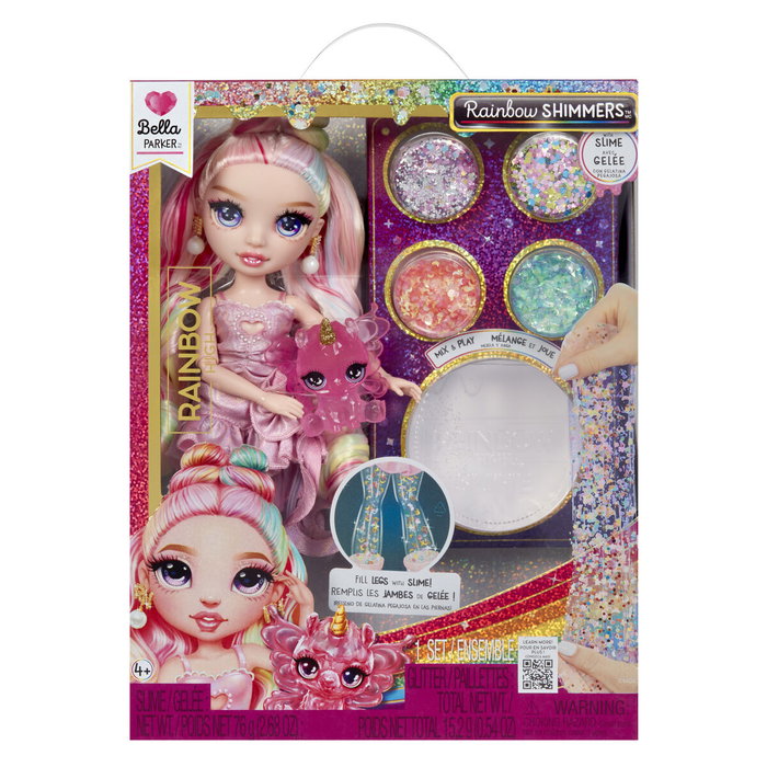 MGA Rainbow High Rainbow Shimmers Bella Rosa con Slime MGA Rainbow High Rainbow Shimmers Bella Rosa con Slime